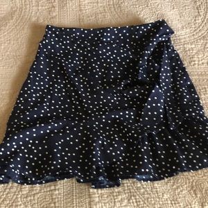 Women’s Shein Skirt blue and white polka dot